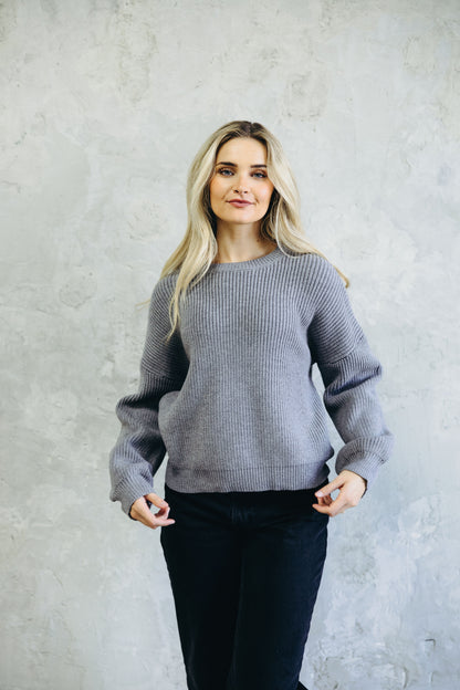 OVERSIZED SWEATER IN MOONBEAM