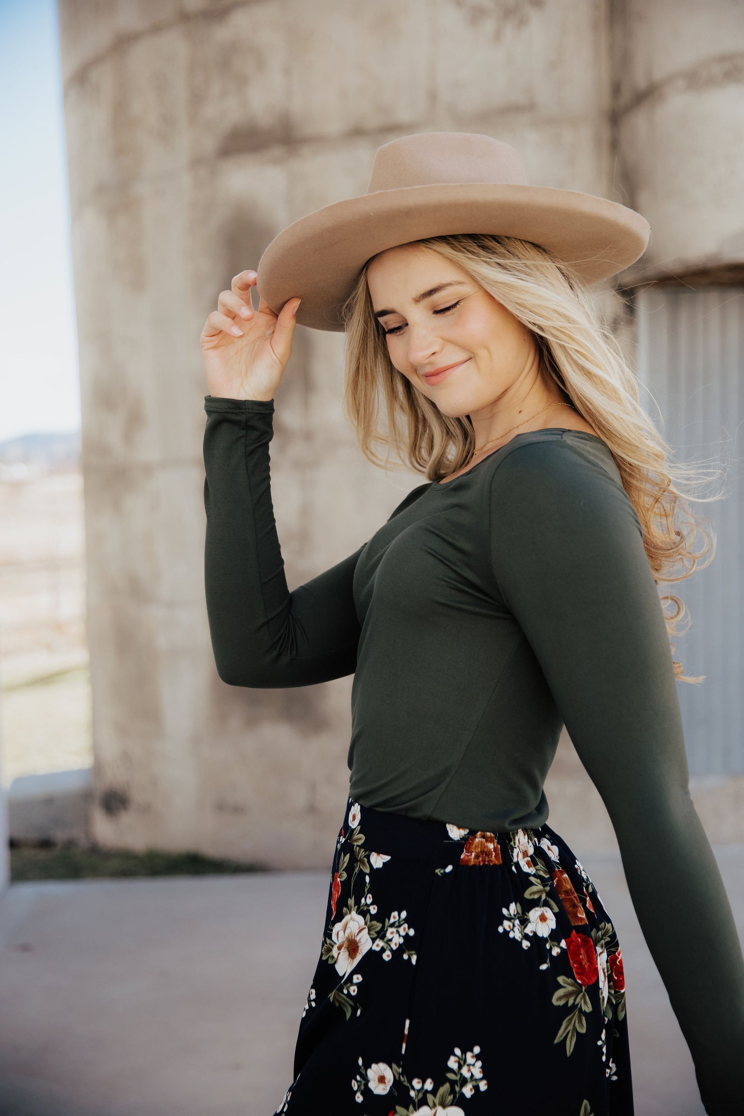 SOFT LONG SLEEVE TEE IN CACTUS