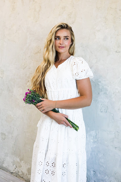 THE RANDA IN WHITE EYELET FINAL SALE