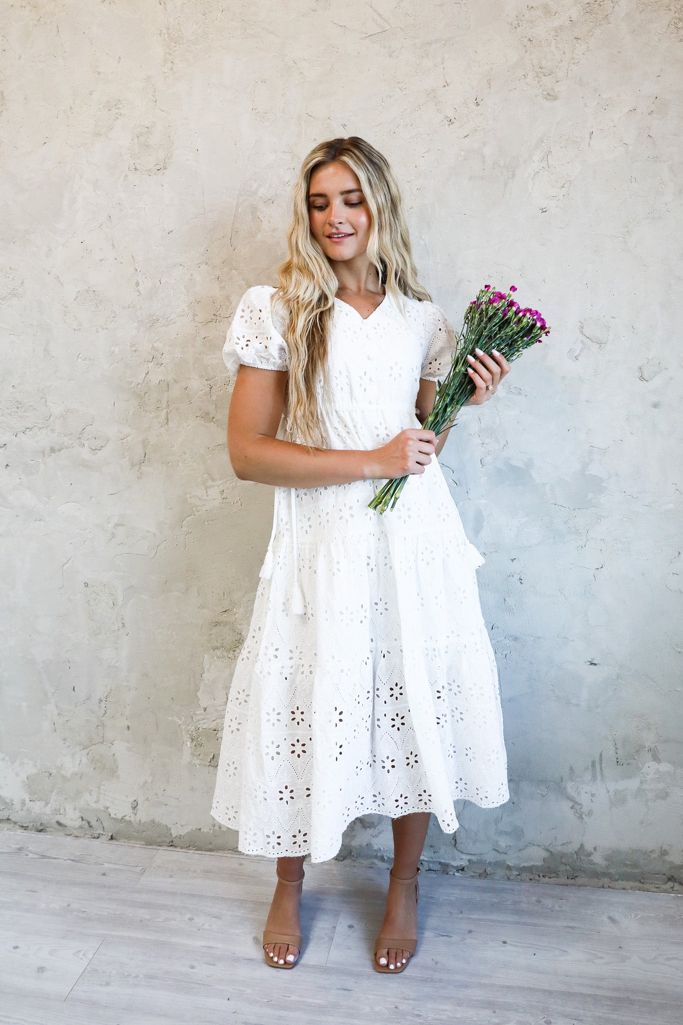 THE RANDA IN WHITE EYELET FINAL SALE