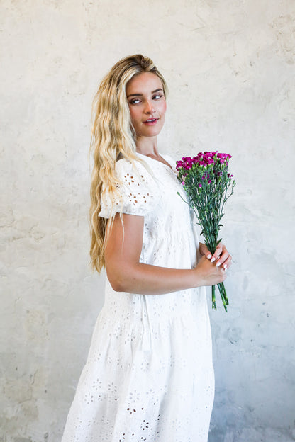 THE RANDA IN WHITE EYELET FINAL SALE