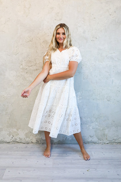 THE RANDA IN WHITE EYELET FINAL SALE