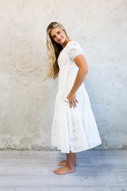 THE RANDA IN WHITE EYELET FINAL SALE