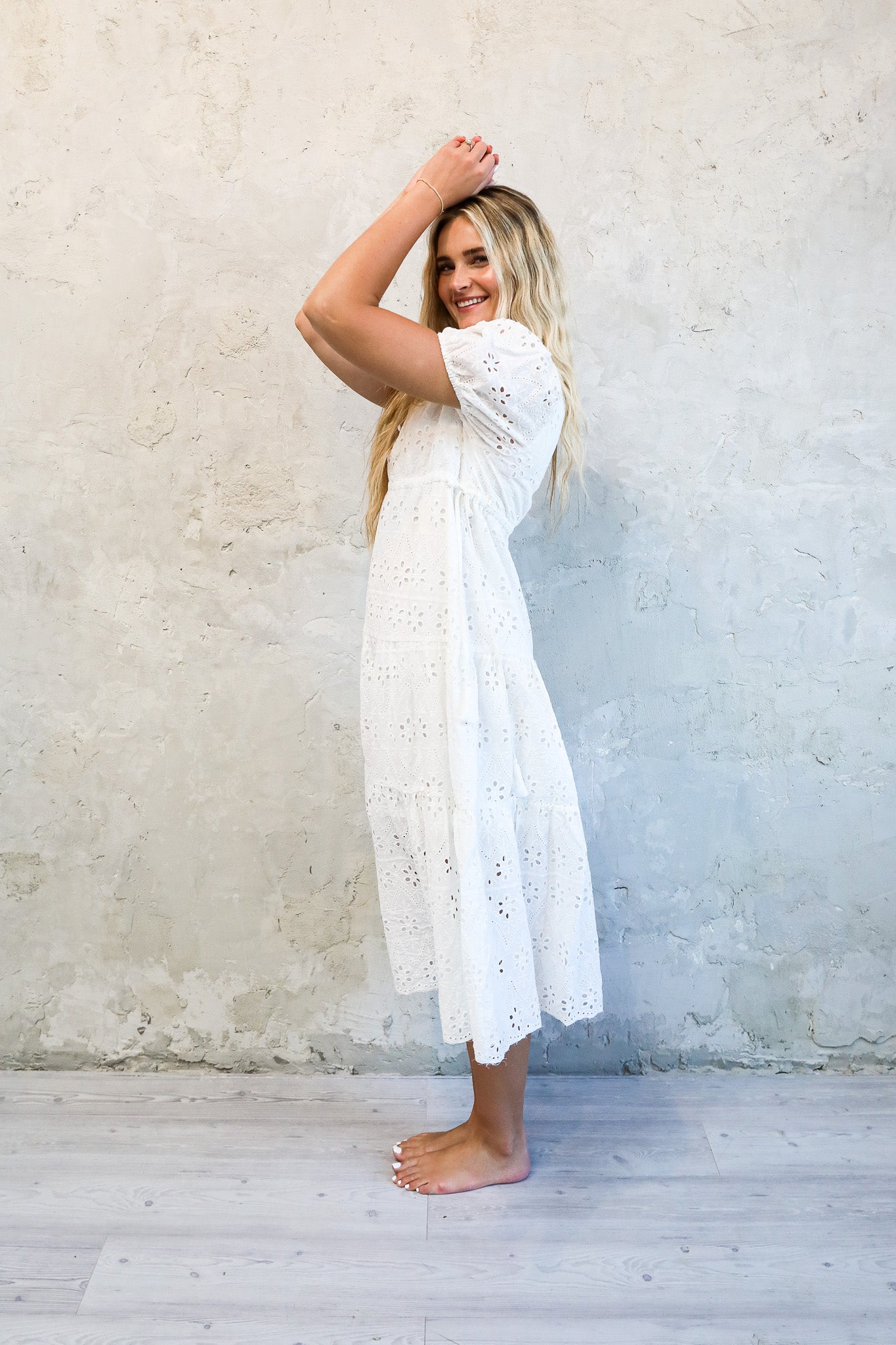 THE RANDA IN WHITE EYELET FINAL SALE