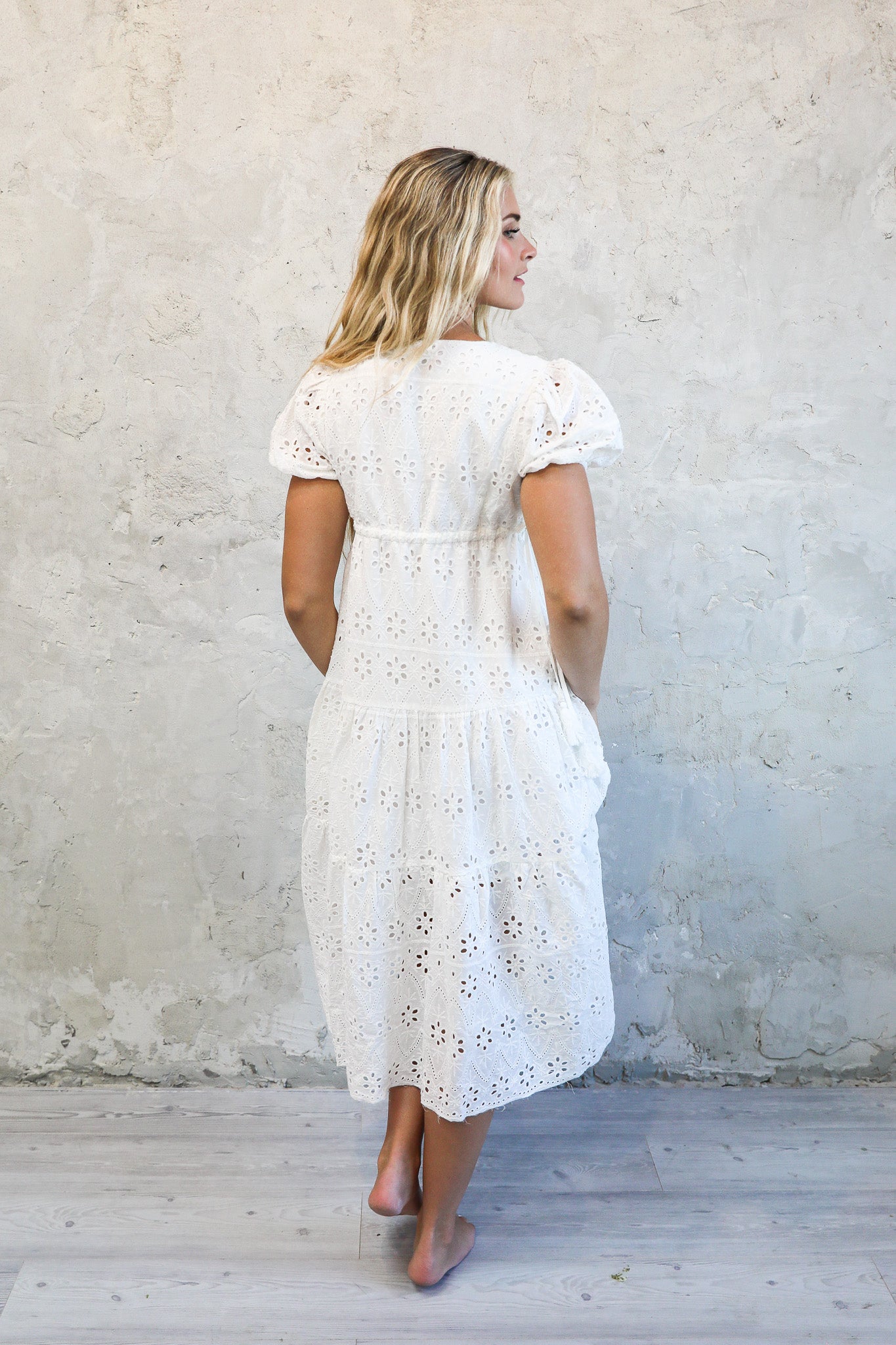 THE RANDA IN WHITE EYELET FINAL SALE