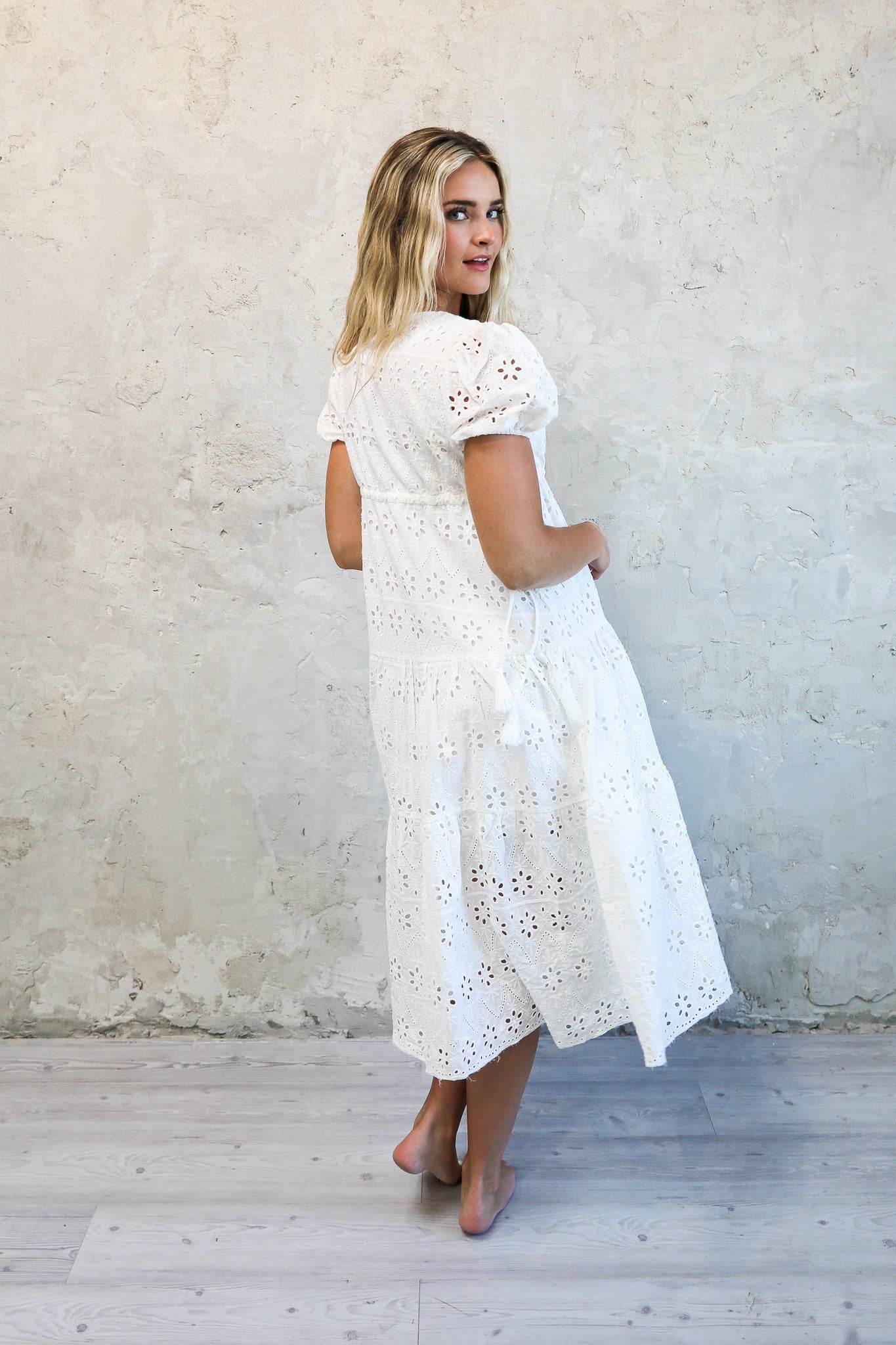 THE RANDA IN WHITE EYELET FINAL SALE