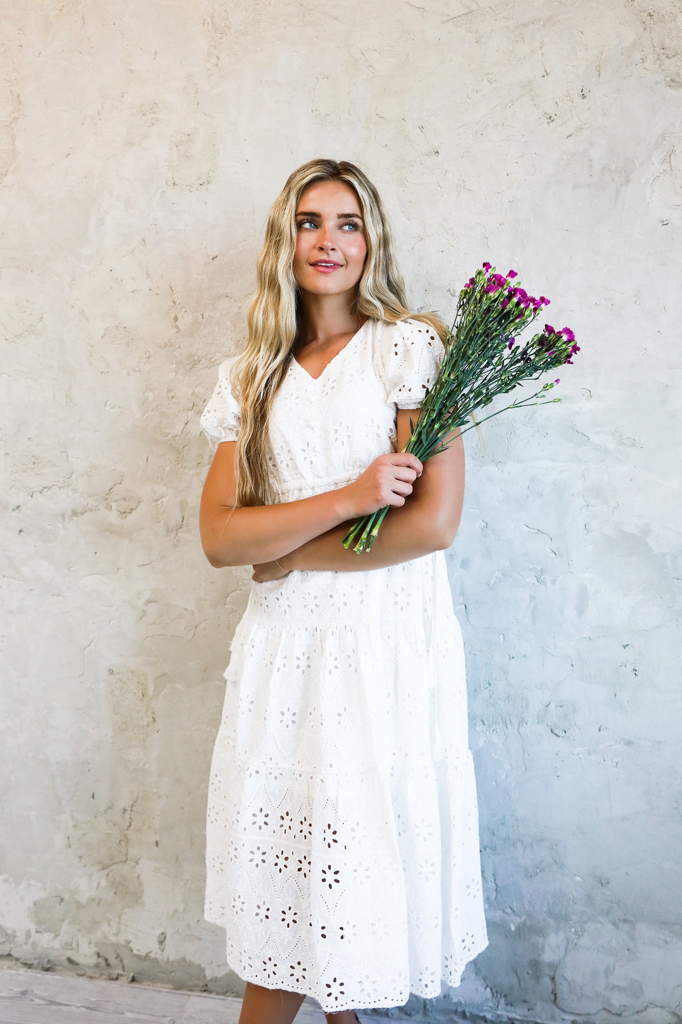 THE RANDA IN WHITE EYELET FINAL SALE